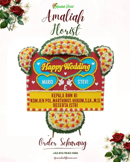 Papan Bunga Pernikahan Way Khilau